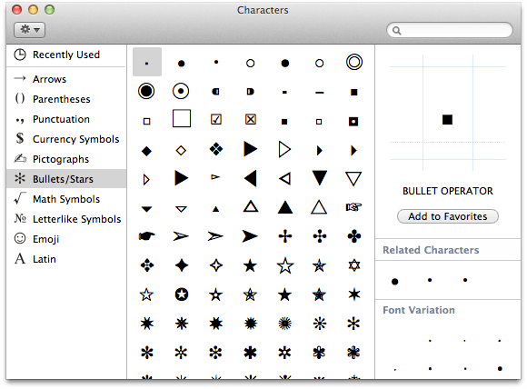 How Do I Insert Special Characters In Mac OS X 