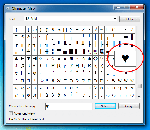 how-do-i-type-a-heart-symbol-in-windows