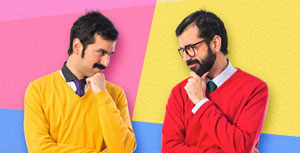 two colorful guys