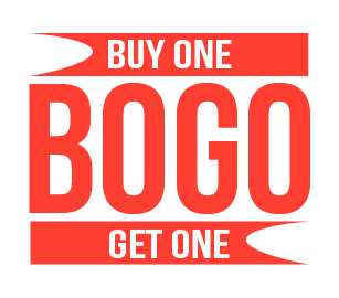 A BOGO sign for buy one, get one