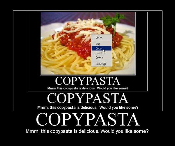 Yup, images can also be copypasta