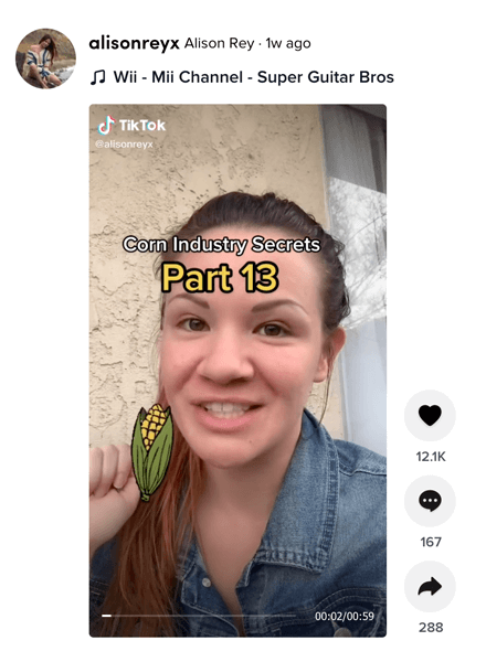 There's more corn-related content on TikTok than you'd likely think