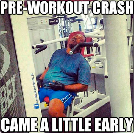 When you crash unexpectedly at the gym