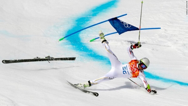 An Olympic skier's race that resulted in a DNF