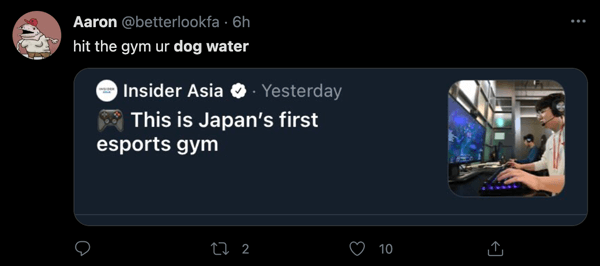 A use of dog water on Twitter