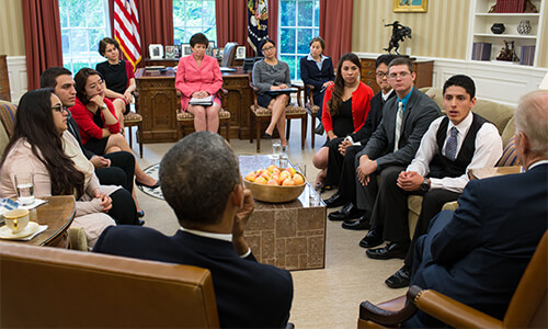 Dreamers at the White House with Obama