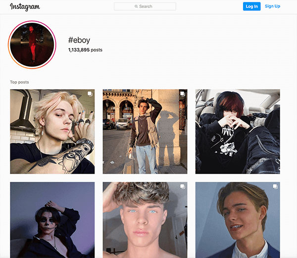 A sampling of Instagram's eboys