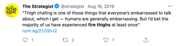 Summer is peak fire thighs season