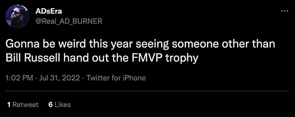 FMVP tweet