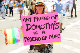 An LGBTQ friend of Dorothy sign