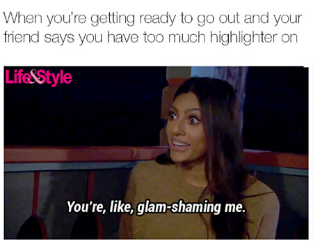 Glam Shaming means 