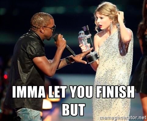 Famous Kanye West interruption of Taylor Swift