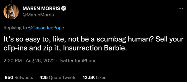 Maren Morris Insurrecetion Barbie tweet