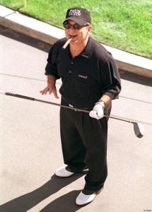 Actor Joe Pesci at a golf course