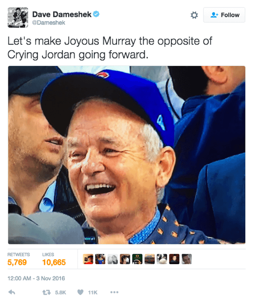 The beginning of Joyous Murray on Twitter