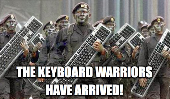 Keyboard Warrior means 