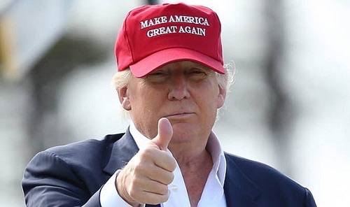Trump and his famous hat
