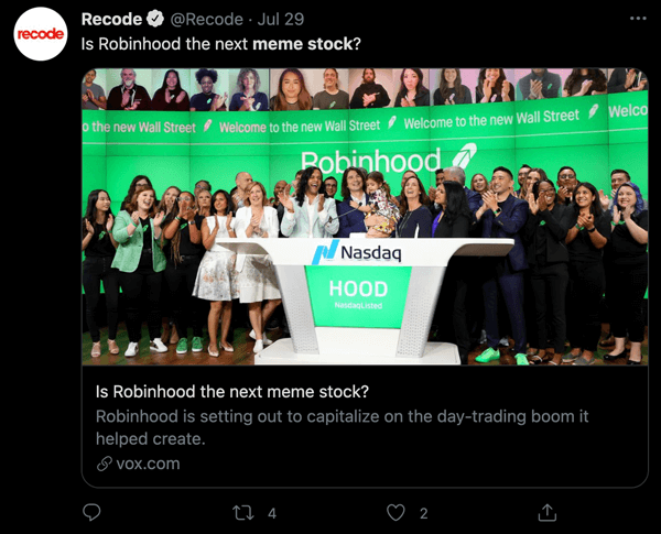 Trading app Robin Hood is a catalyst of the meme stock movement