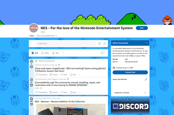 Gamers still discuss the NES in forums, such as the NES subreddit