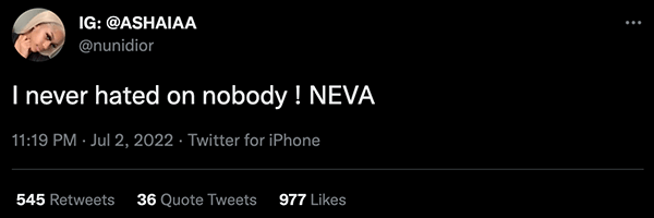 I'm neva using never again