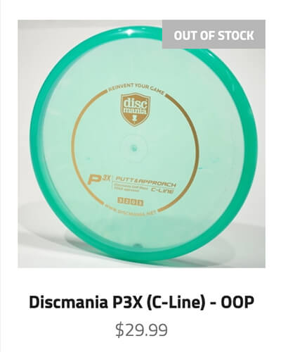 OOP disc listed on a website