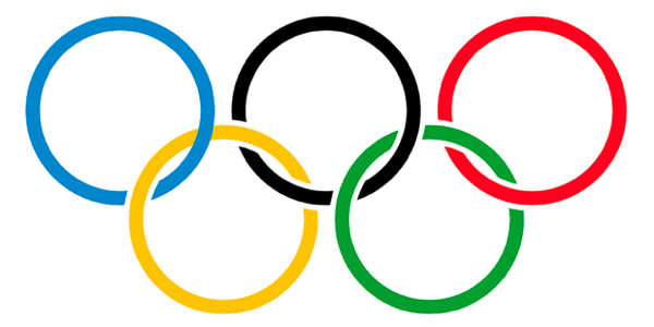 The official Olympic logo created in 1912 featuring the five rings that represented all the colors that appeared in the flags of the participating countries at that time