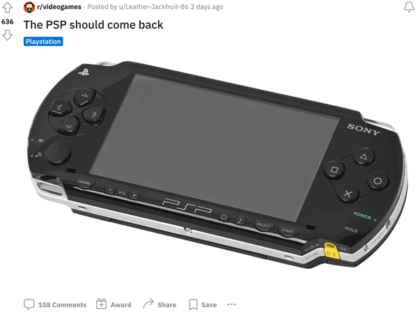 A gamer nostalgic for the PSP