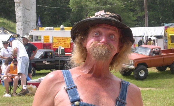A stereotypical image of a redneck