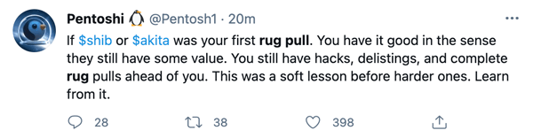 Crypto rug pulls are not uncommon