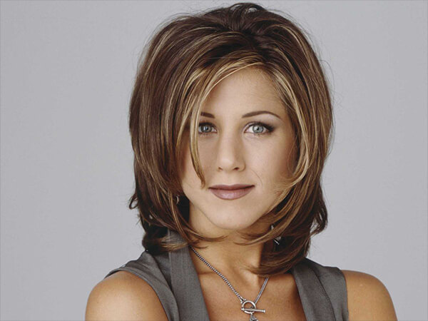 Jennifer Aniston with The Rachel haircut