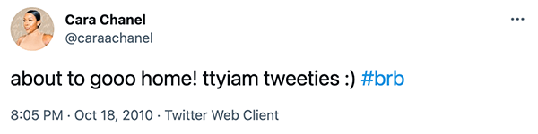 Tweet using TTYIAM