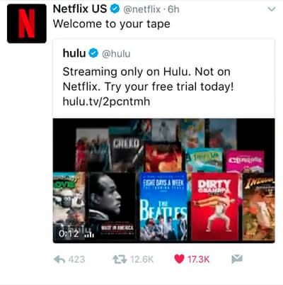 Netflix and Hulu beef