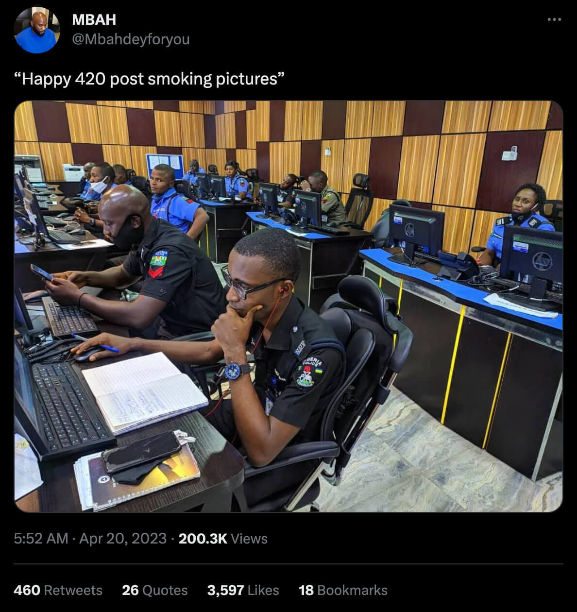 Tweet about police monitoring 420 social media posts