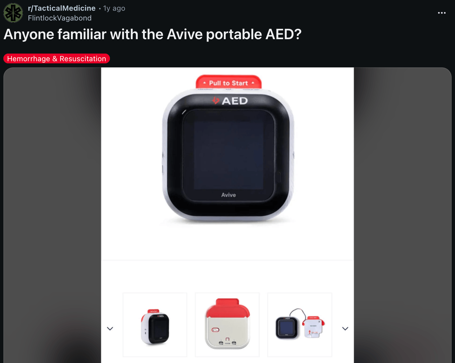 Redditor looking to purchase an AED device