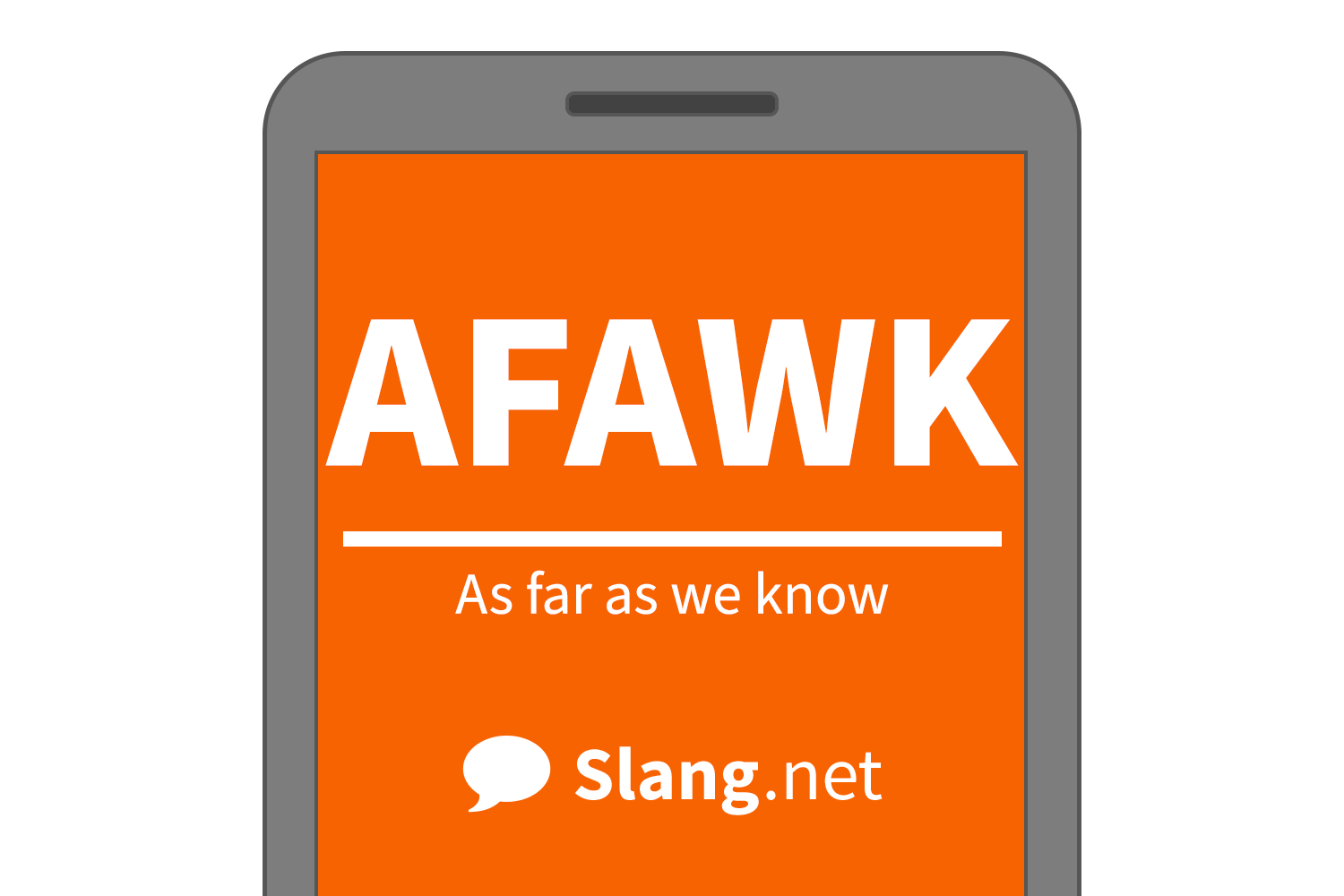 AFAWK stands for &quot;as far as we know&quot;