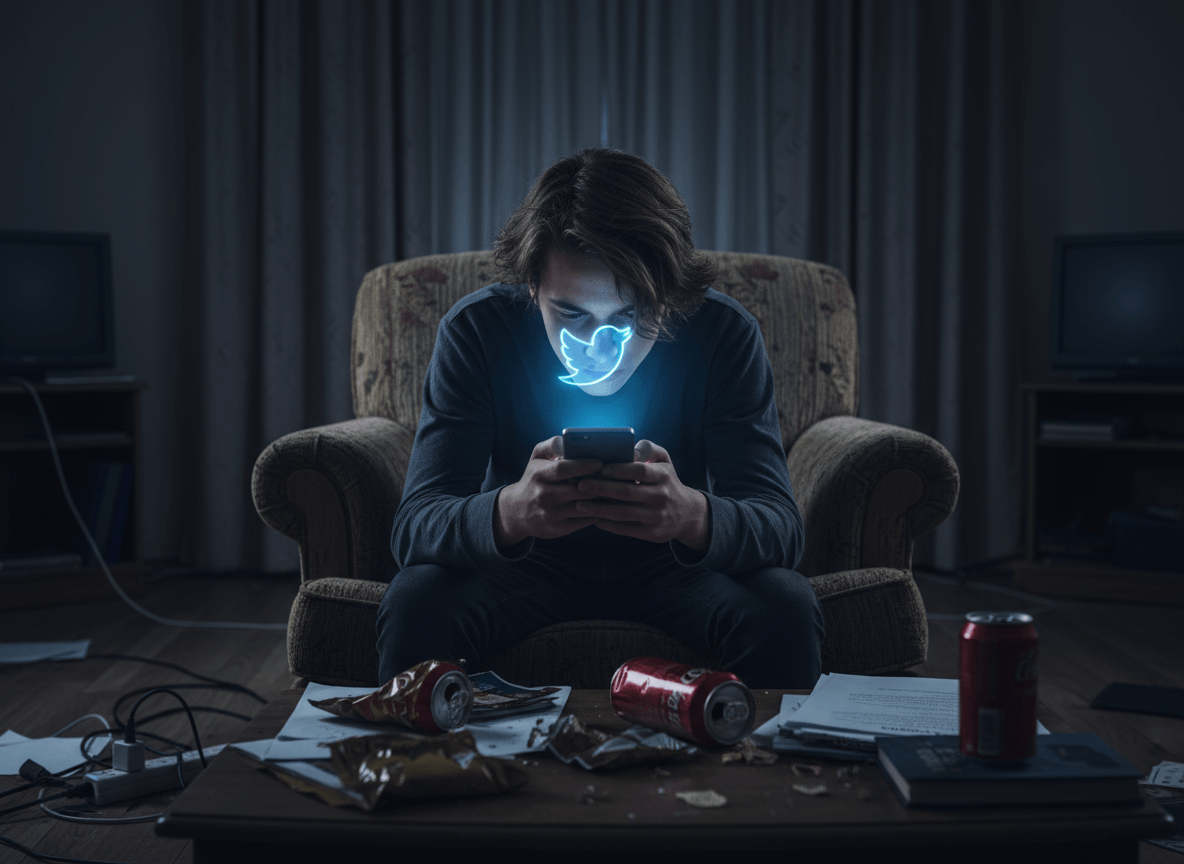 Some dude on Twitter ignoring life&#039;s responsibilities