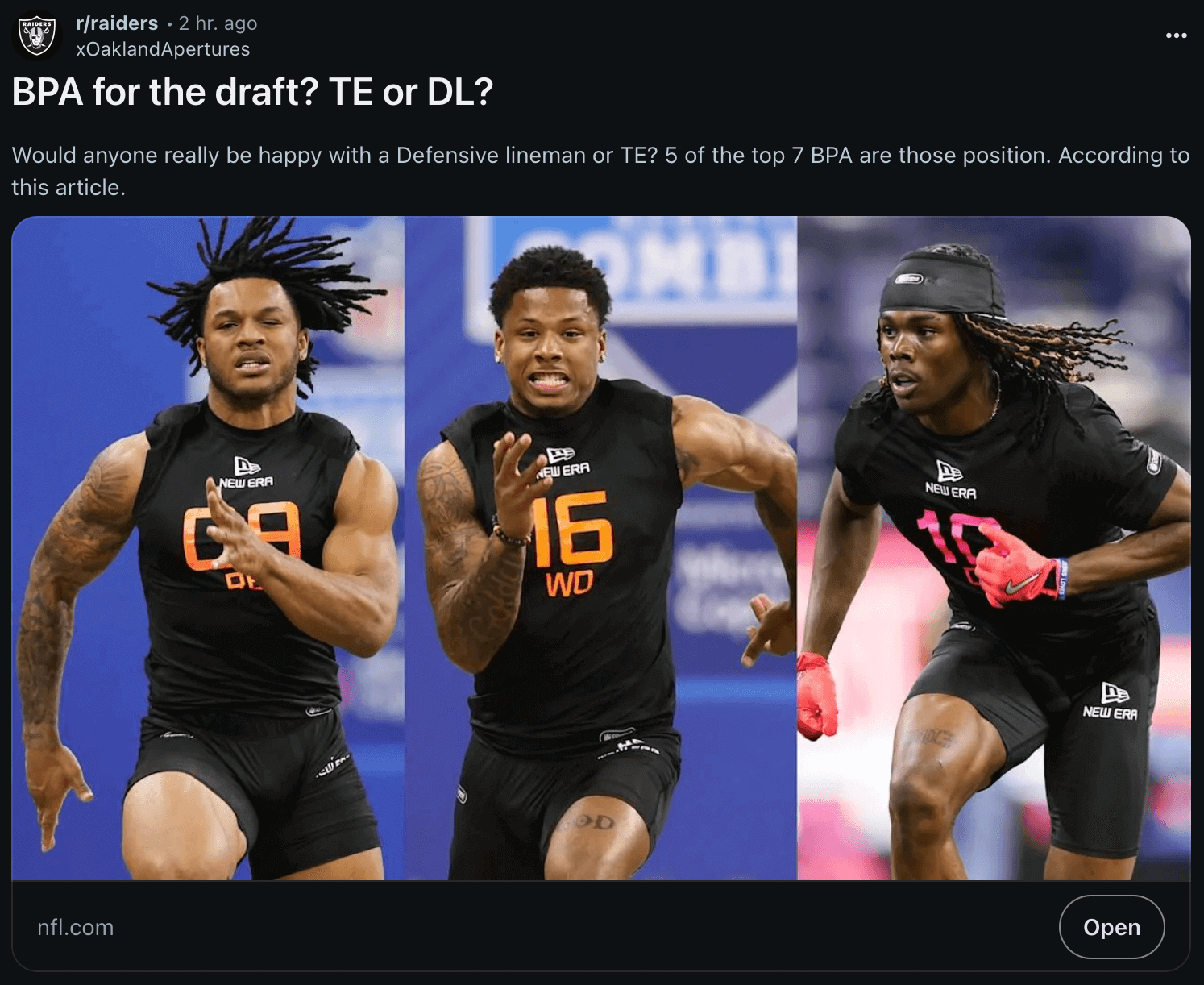 NFL draft BPA Reddit post