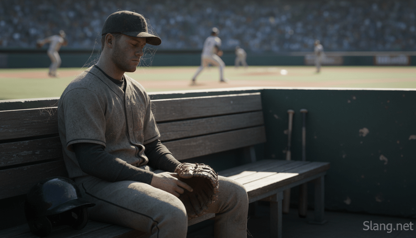 A duster in the bullpen of a baseball game