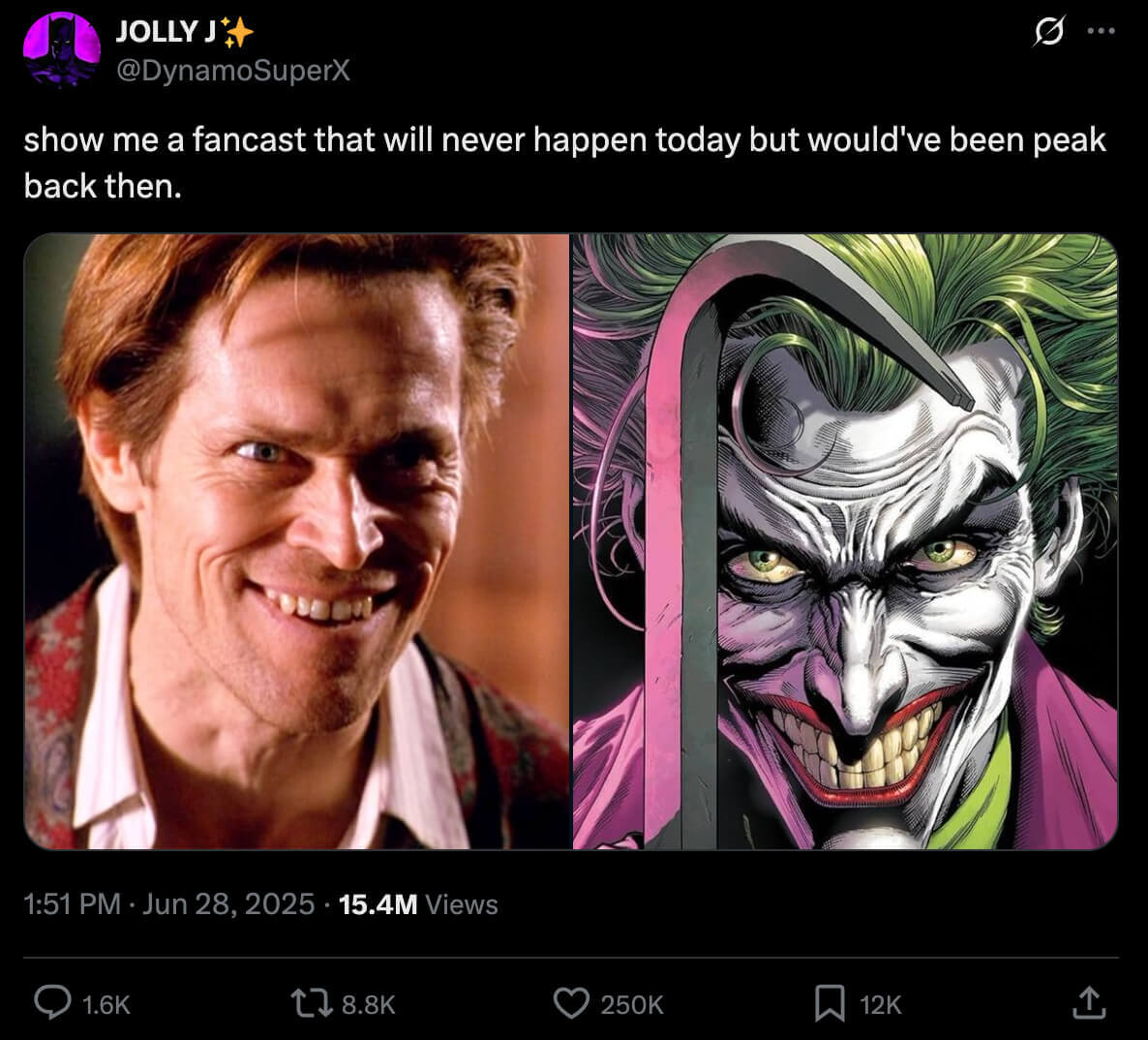 Fancasting Willem Dafoe as the Joker