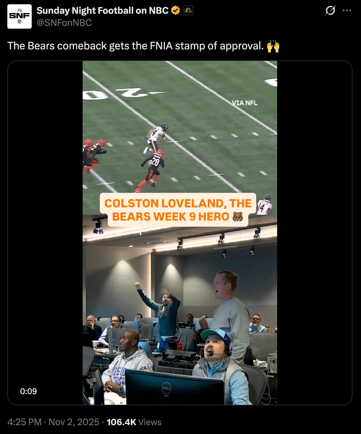 Tweet about the FNIA team&#039;s excitement