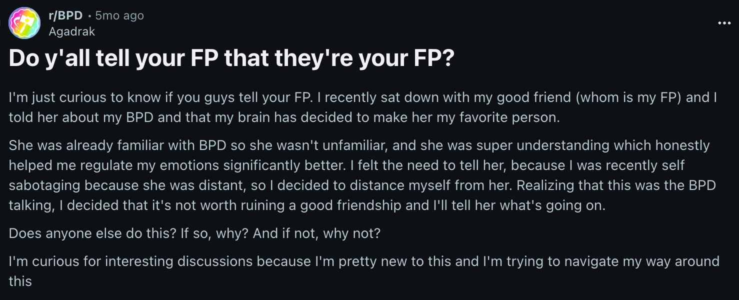 FP on Reddit