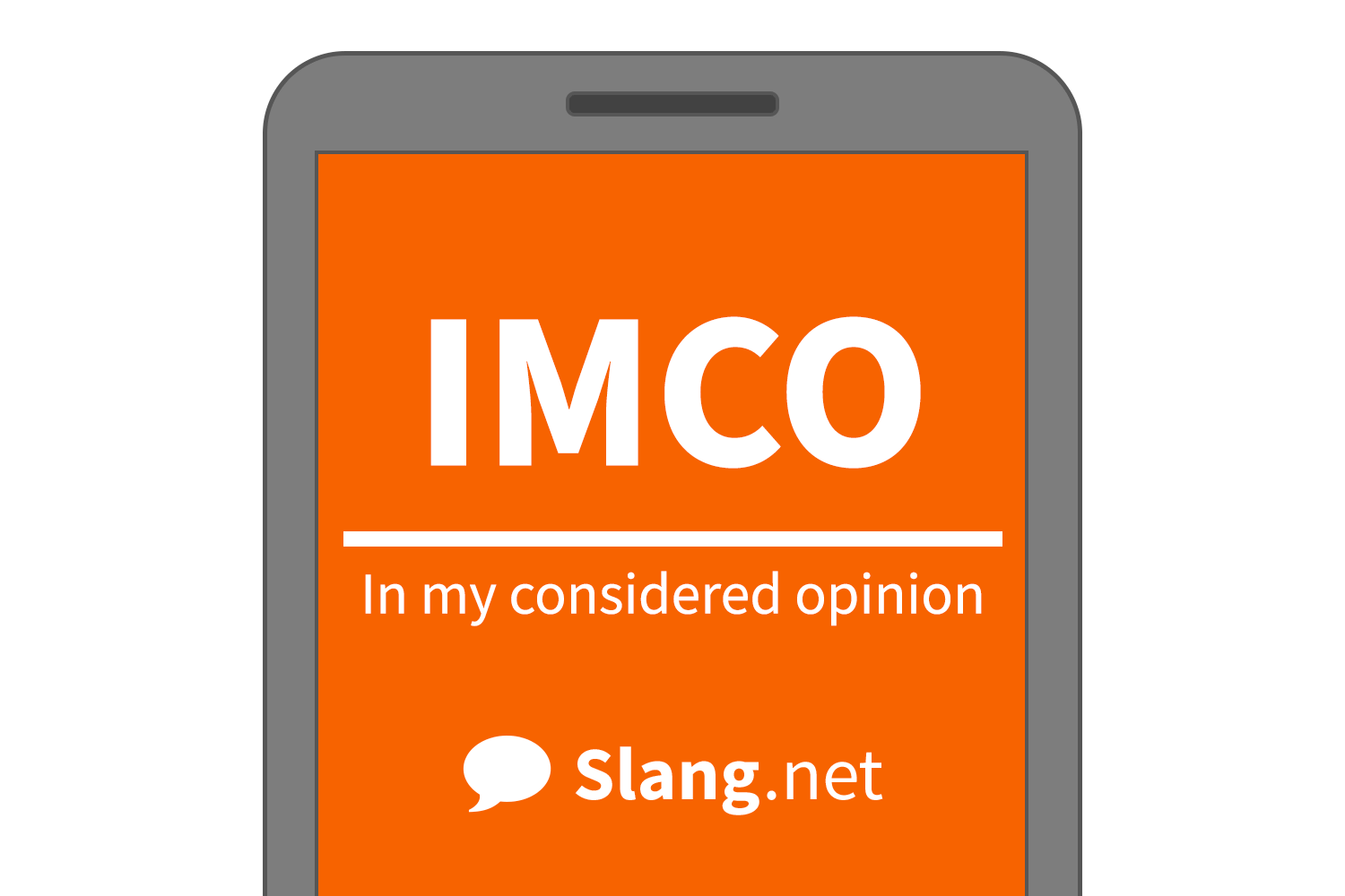 IMCO stands for &quot;in my considered opinion&quot;