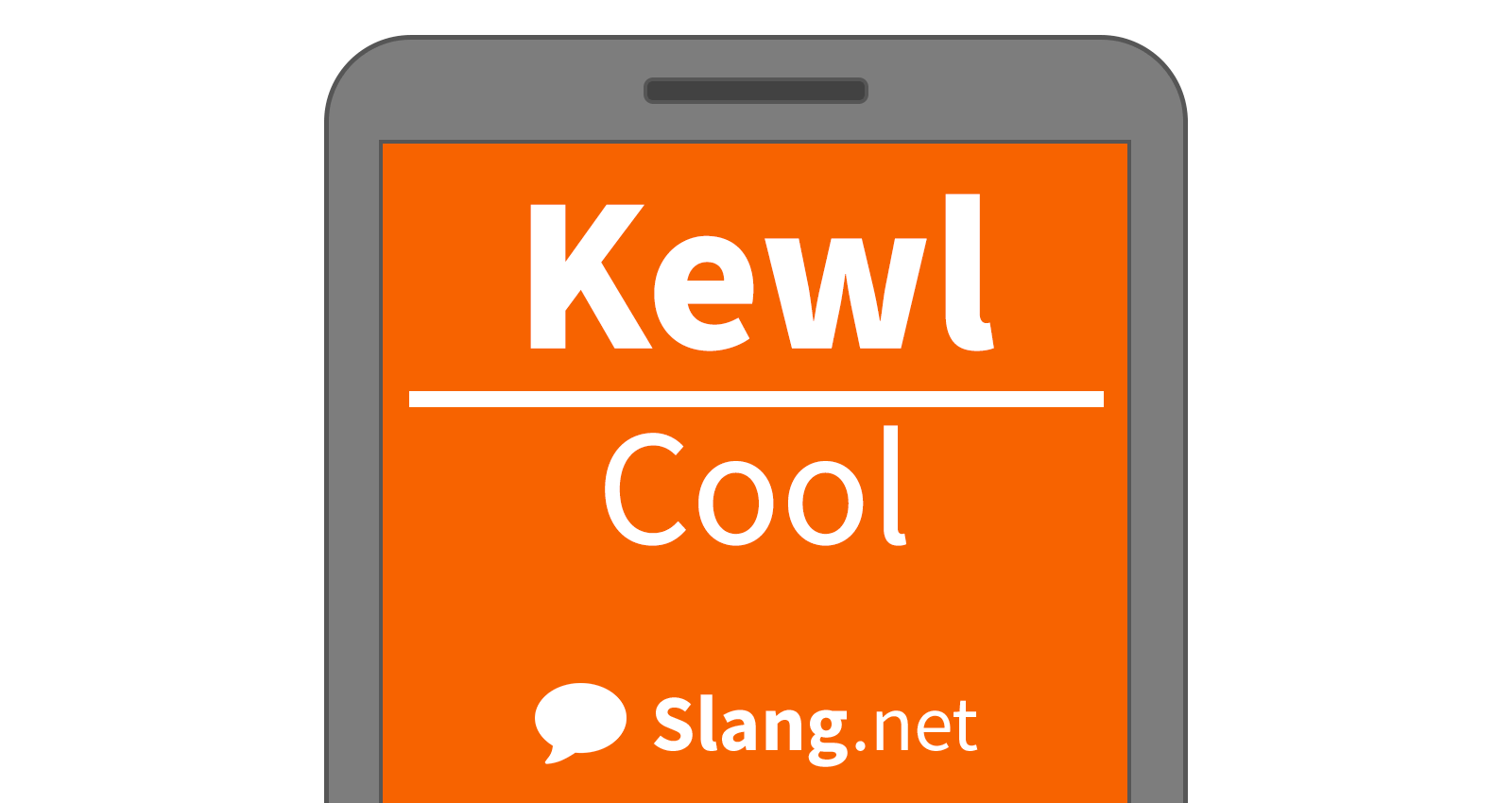 Kewl means &quot;cool&quot;