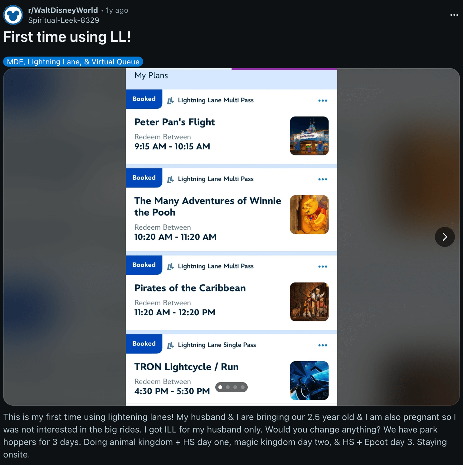 Redditor asking about LL