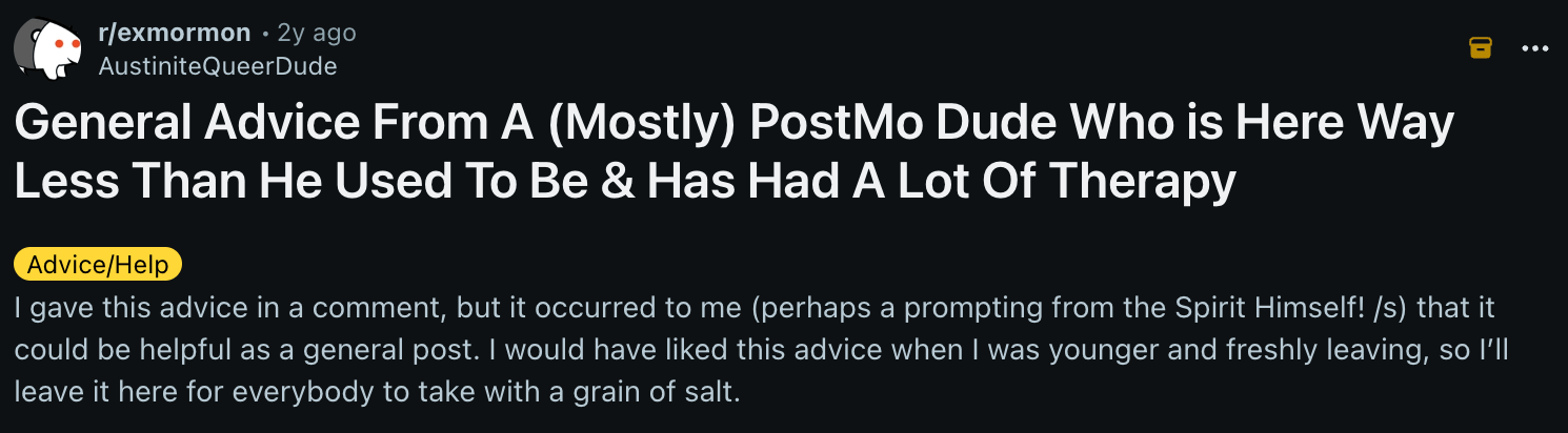 Postmo Reddit post