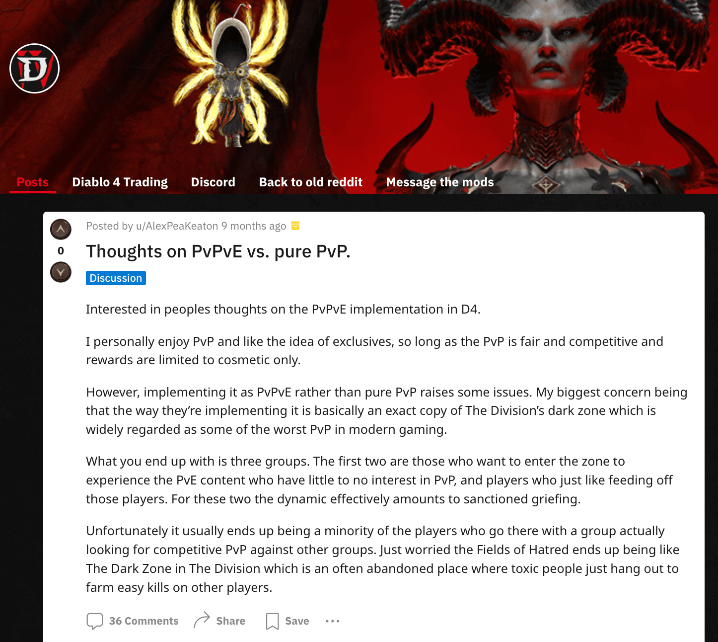 A Diablo IV player's thoughts on that game's PvPvE mode