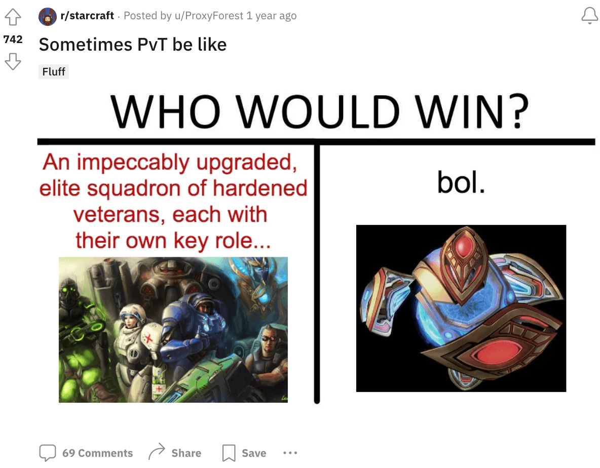 A PvT meme from the StarCraft subreddit