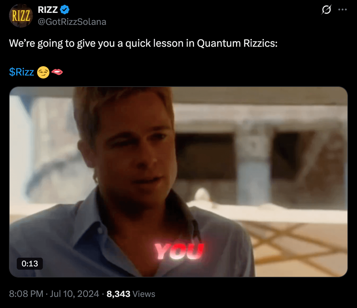 Brad Pitt has quantum rizzics