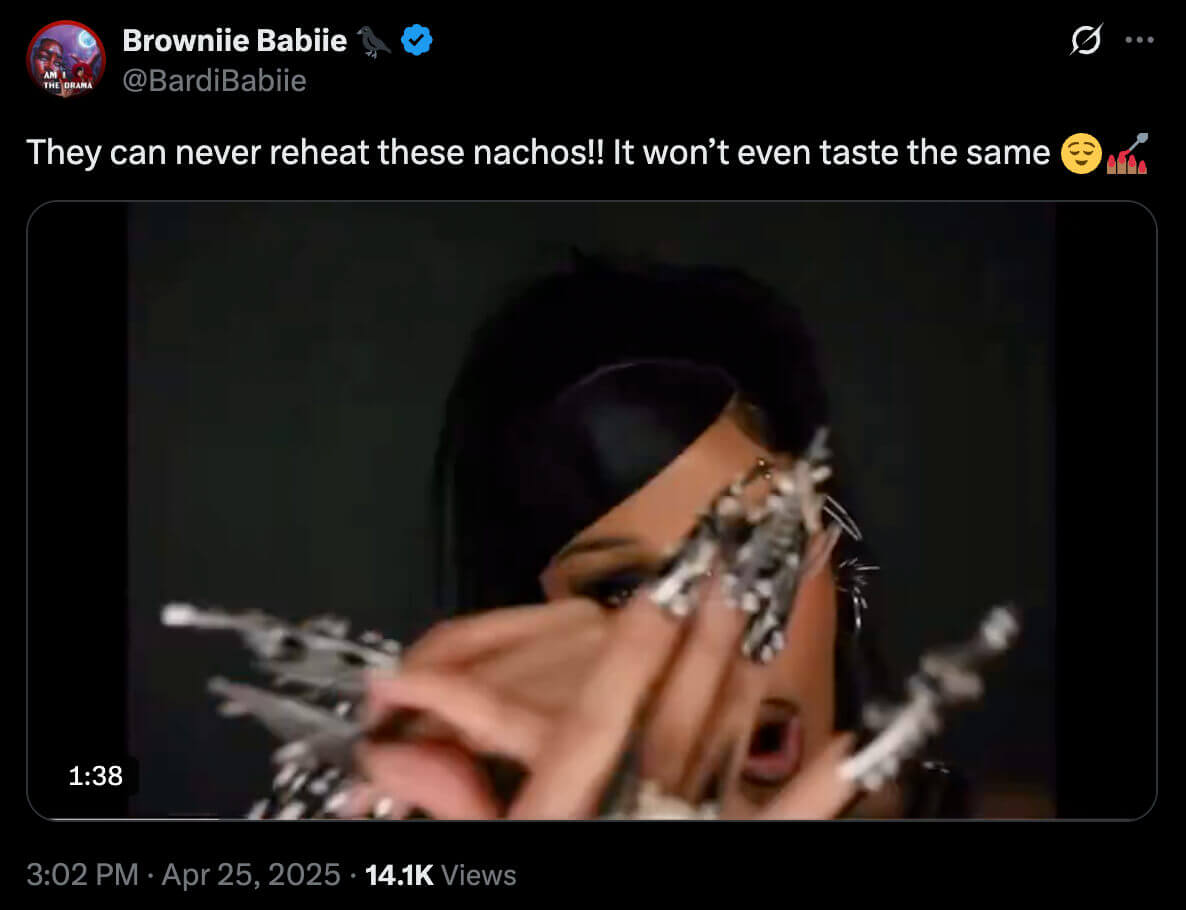 A reheat nachos X post