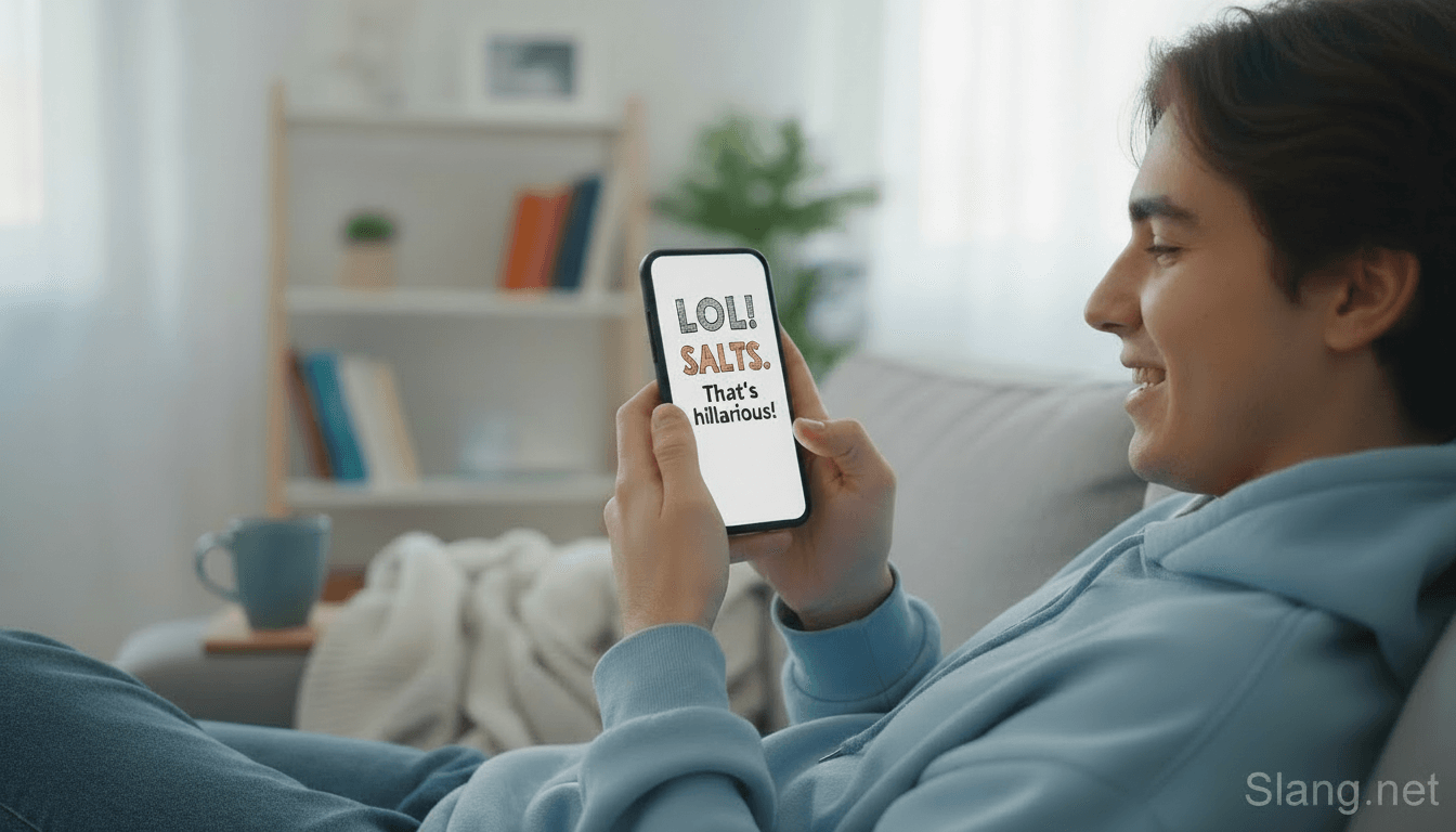 A person messaging SALTS